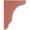 Ekena Millwork 1 3/4"W x 7 1/4"D x 9 1/2"H Plymouth Wood Vintage Decor Bracket, Salvage Red BKTWD02X07X10PLRD - alternate 3